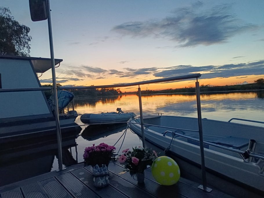 Sonnenuntergang auf der Peene